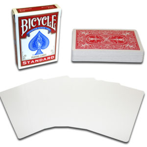 Jeu de cartes Bicycle à faces blanches (dos rouges)