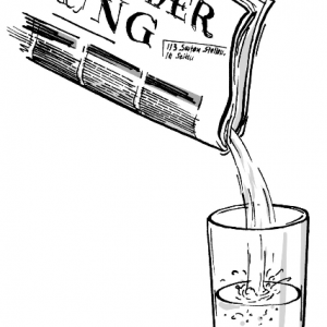 Water in Newspaper