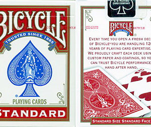 Bicycle Standard - Bicycle Playing Cards Poker (Rouge) - Rider Back - Nouveau design