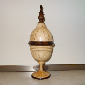 The Wooden Egg Vase (Masur Birch and Macassar Ebony)