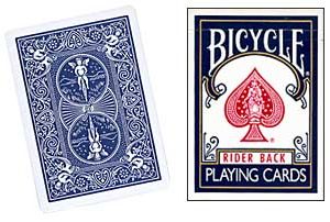 Jeu de cartes Bicycle ancien design (bleu) Rider back